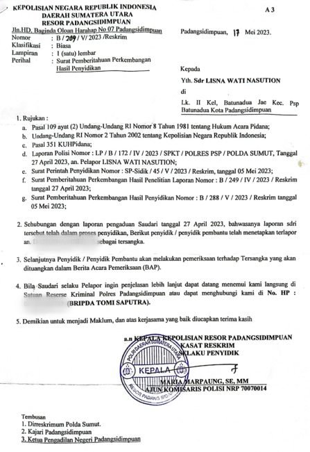 Dinilai ‘Janggal’, Tersangka Penganiayaan di Sidempuan Belum Ditahan, Begini Penjelasan Polres