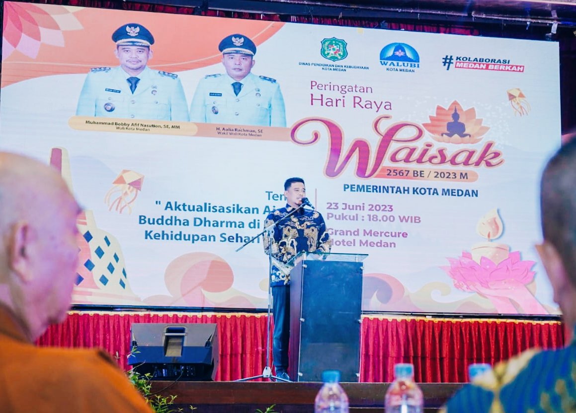 Waisyak 2567 BE, Wali Kota Medan Ajak Umat Buddha Senantiasa Tanam Kebaikan
