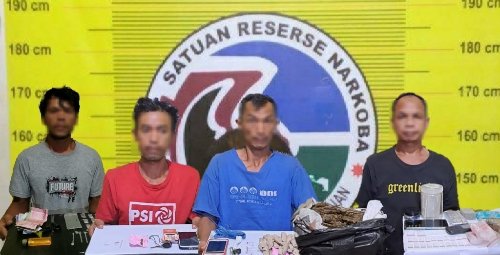 Sehari, Polisi Tangkap Empat Tersangka Pengedar Narkoba Dilokasi Berbeda-beda