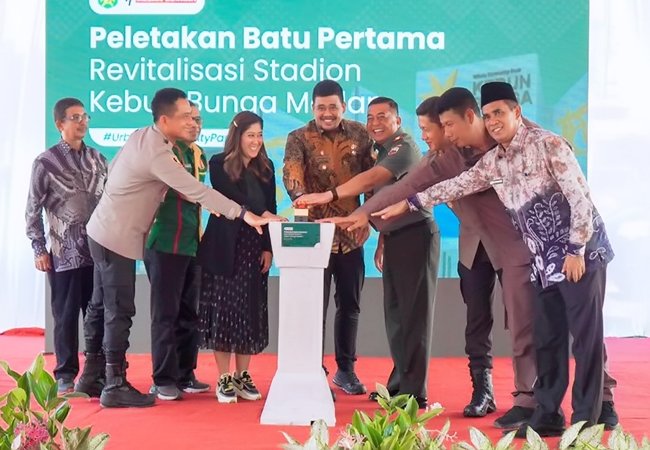 Pemko Medan Revitalisasi Stadion Sepak Bola Kebun Bunga  dan Teladan