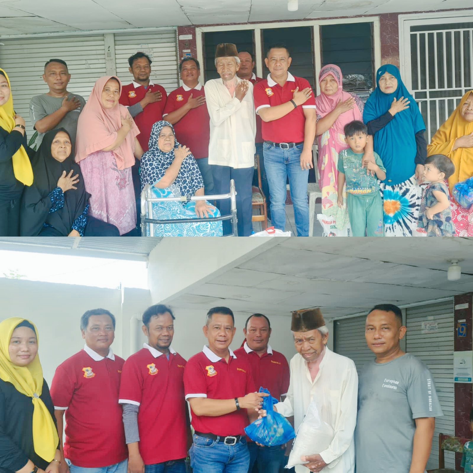 Jumat Barokah, Ketua Pewarta Berbagi Sembako kepada Kaum Duafa