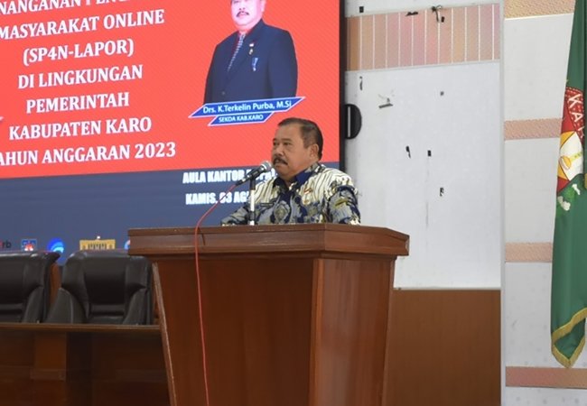 Sekda Karo Buka Rapat Koordinasi Penanganan Pengaduan Masyarakat Online Pemkab TA 2023