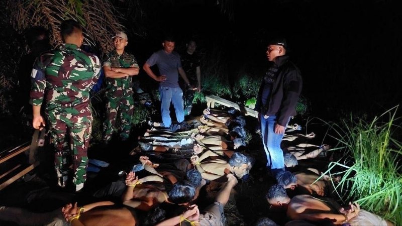 Asyik Pesta Sabu, Sebanyak 28 Orang Diamankan Batalyon 123/RW