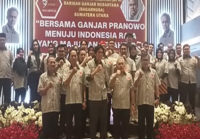 Siap Menangkan Ganjar, Relawan BagarNusa Sumut Dilantik