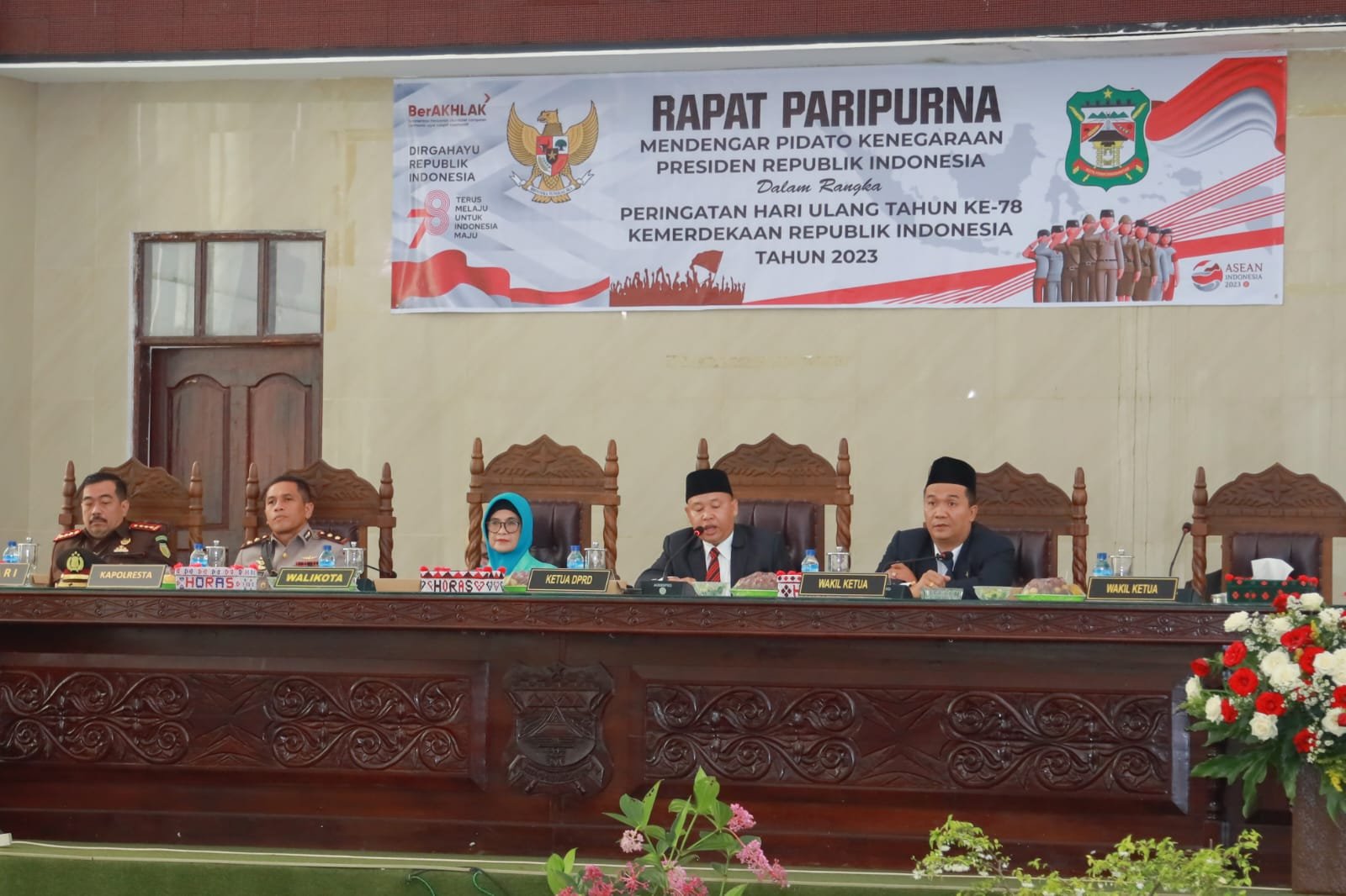 Rapat Paripurna DPRD Bersama Wali Kota Siantar Digelar, Untuk Menyambut HUT ke-78 Kemerdekaan RI