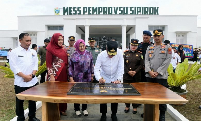 Gubsu Resmikan Mess Pemprovsu di Sipirok, Bupati Tapsel: Semoga Beri Dampak Positif