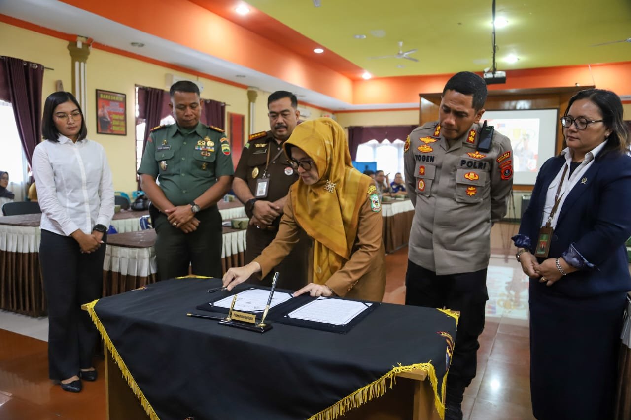 Rakor Lintas Sektoral Operasi Mantap Brata Toba 2023-2024  Kota Siantar di Tandai dengan Pembacaan Ikrar Pemilu Damai