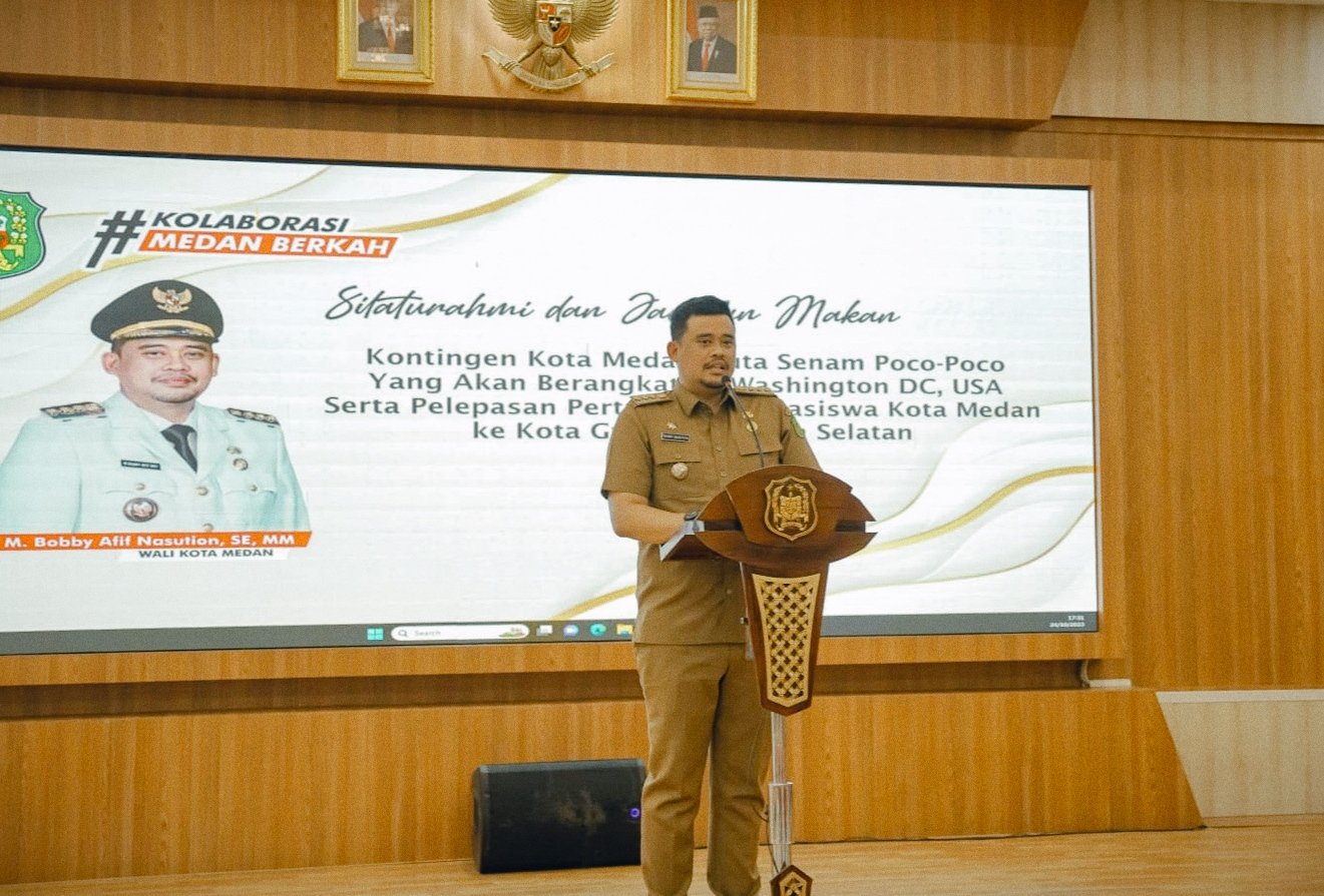 Lepas Duta Senam Poco-Poco ke AS dan Pertukaran Mahasiswa Ke Gwangju, Berikut Pesan Bobby Nasution