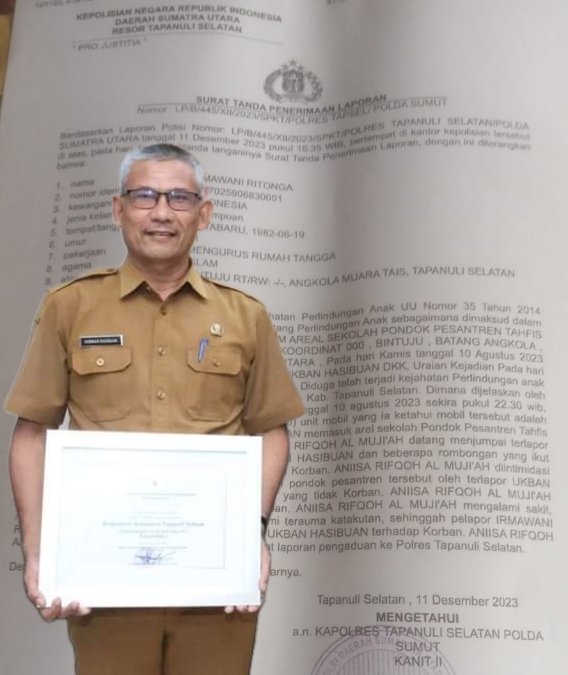 Kadis PPPA Tapsel Dilaporkan ke Polisi, Pasalnya Diduga Intimidasi Anak Hingga Trauma