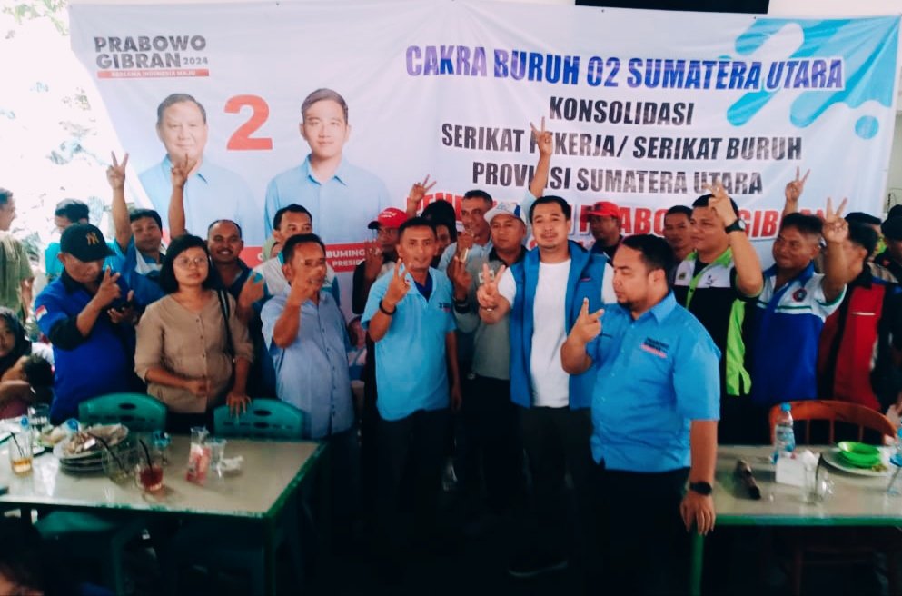 30 Elemen Serikat Buruh Siap Menangkan Prabowo - Gibran 1 Putaran