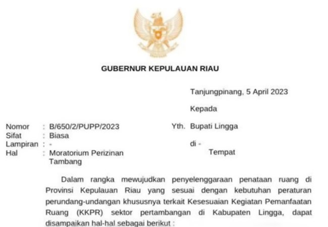 Gubernur Kepri Dinilai 