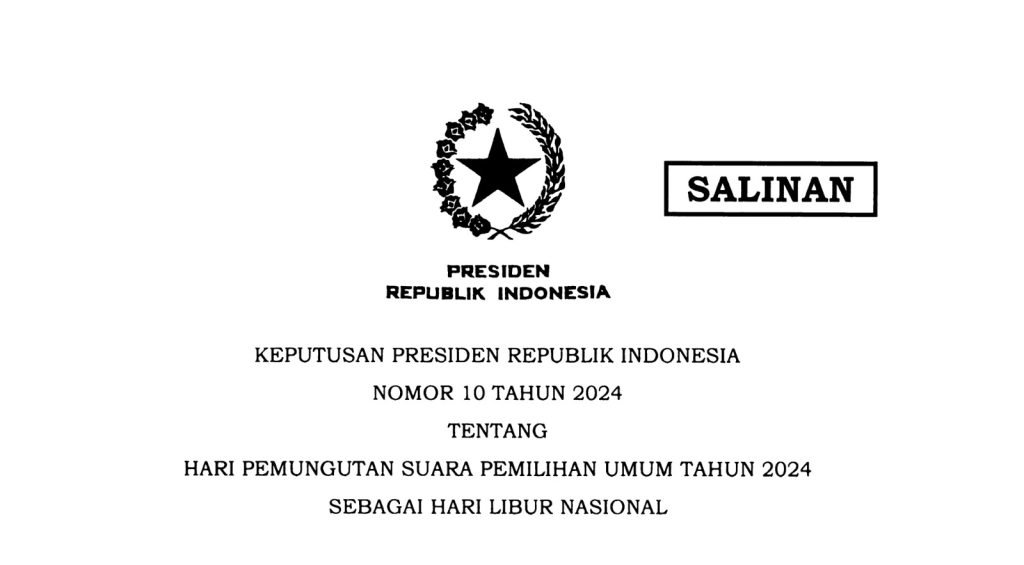 14 Februari 2024 Ditetapkan Sebagai Hari Libur Nasional