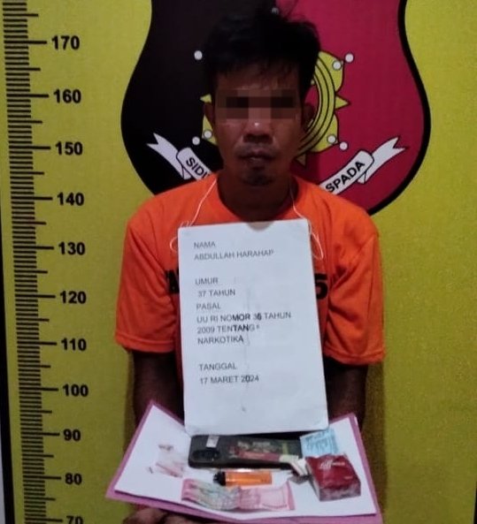 Diam-diam Duduki Sabu di Warung, Pria Warga Padang Bolak Ditangkap Polisi
