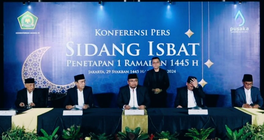 Pemerintah Tetapkan 1 Ramadan 1445H Jatuh pada Selasa, 12 Maret 2024
