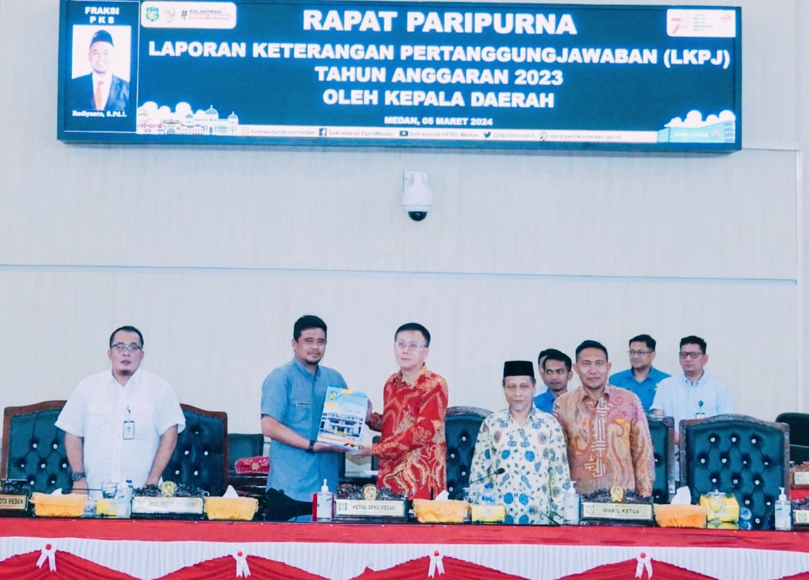 Wali Kota Medan Sampaikan LKPJ 2023
