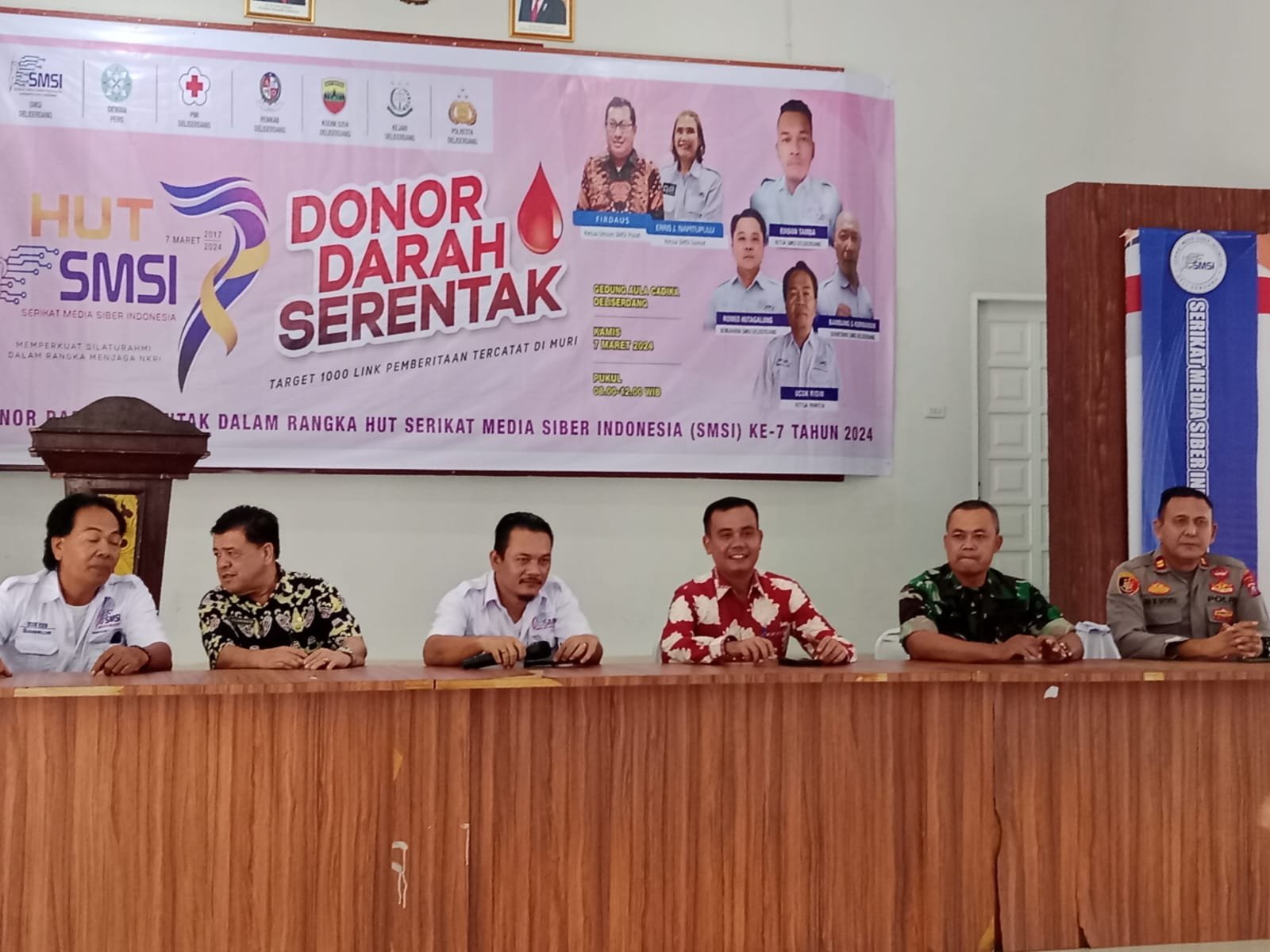 HUT Ke-7, SMSI Deliserdang Gelar Donor Darah dan Bakti Sosial