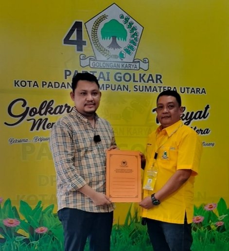 Abdul Haris Kader Terbaik Golkar Ambil Formulir Balon Walkot P.Sidimpuan