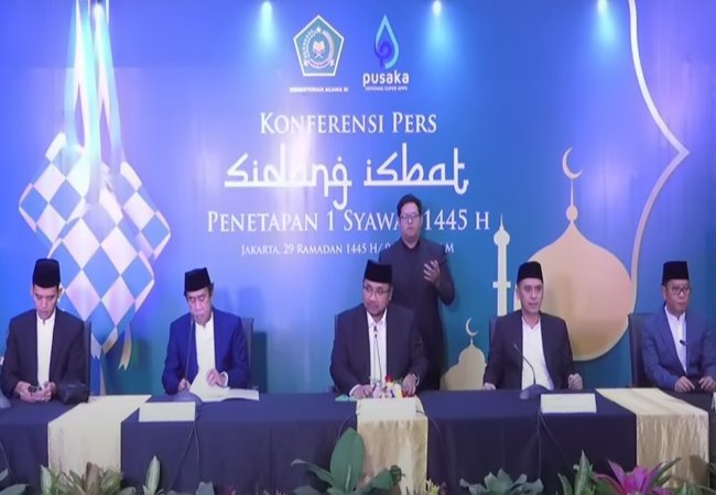 1 Syawal 1445H Jatuh pada Rabu, 10 April 2024