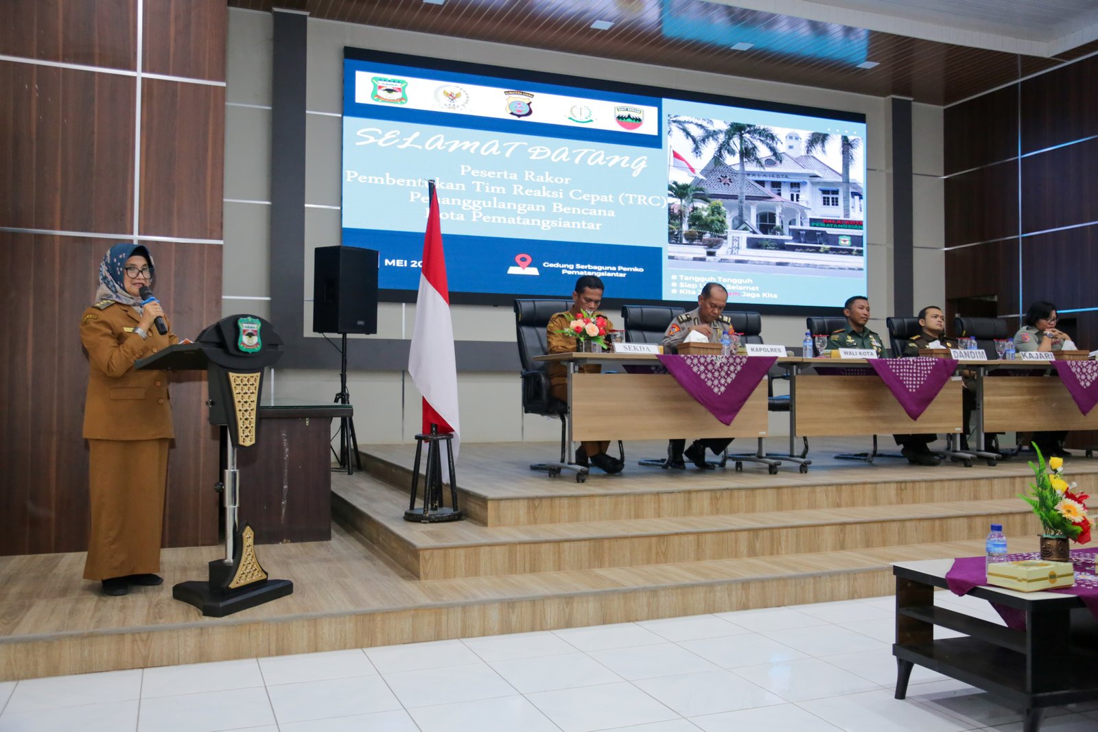 Wali Kota Hadiri Rakor Koordinasi Pembentukan TRC Penanggulangan Bencana Kota Pematangsiantar