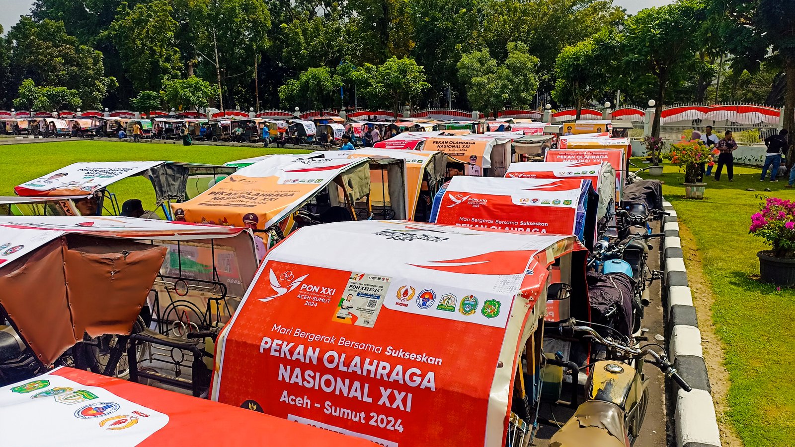 Sosialisasi PON XXI, Ratusan Betor Dikerahkan jadi Relawan