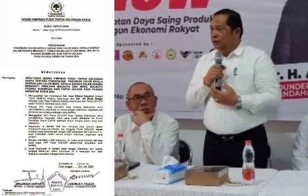 DPP Golkar Tetapkan Irsan Efendi dan Ali Muda Maju Di Pilkada 2024