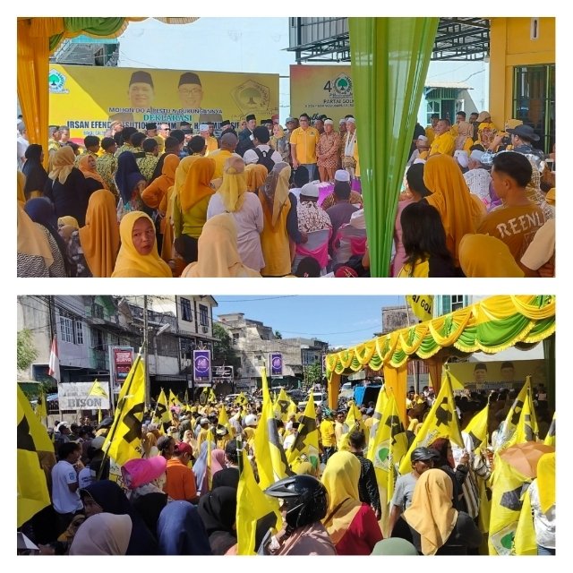 Meledak! Ribuan Massa Sidimpuan Padati Deklarasi Irsan Efendi-Ali Muda 