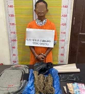 Simpan Ganja 700 Gram, Terduga Warga Batangtoru Tapsel Tak Berkutik Ditangkap Polisi