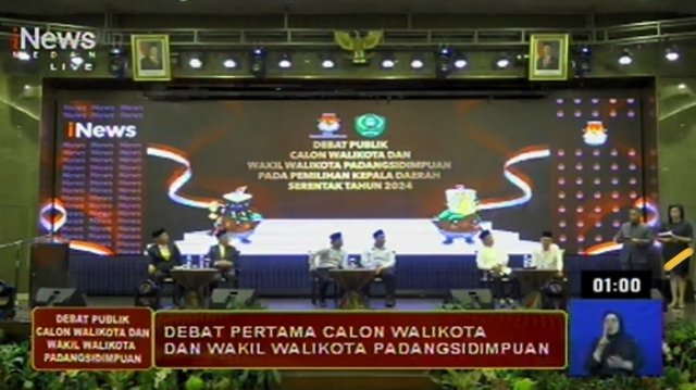 Debat Pilkada Sidimpuan 2024 Secara LIVE, Calon Walikota Paparkan Visi Misi