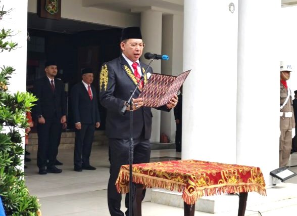 Ketua DPRD Kota Medan Sementara, Wong Chun Sen Bacakan Ikrar Hari Kesaktian Pancasila