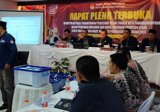 KPU Sidimpuan Gelar Rapat Pleno, Hasilnya Letnan-Levi dan BoLebih Unggul