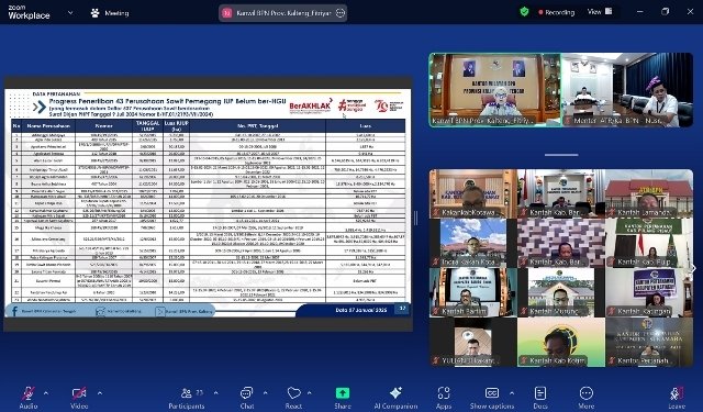 Tingkatkan Layanan, Menteri ATR/BPN Beri Arahan Secara Daring ke Jajaran Kalteng