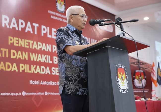 KPU Asahan Tetapkan Pasangan Calon Bupati dan Wakil Bupati Terpilih 2025