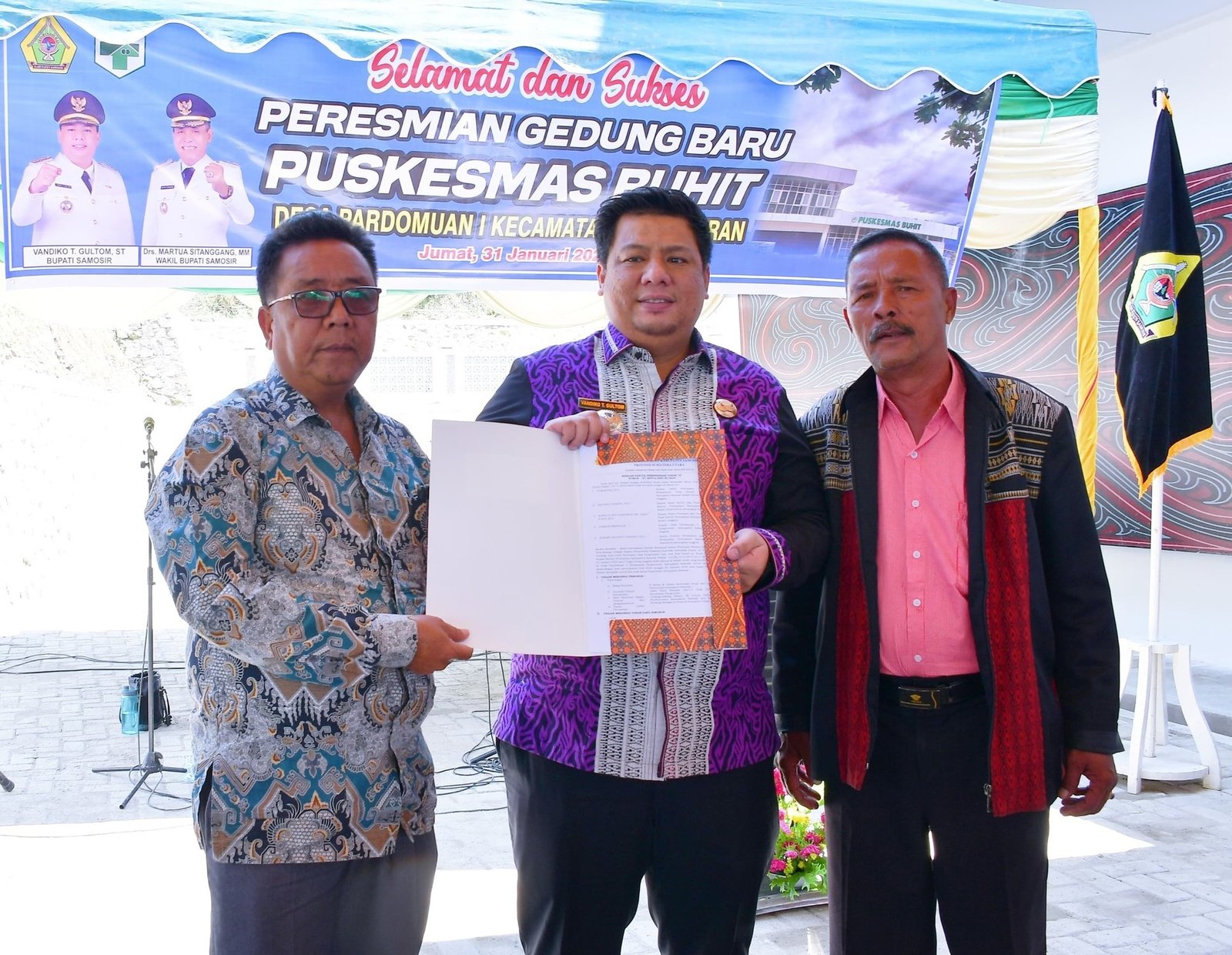 Bupati Samosir Resmikan Gedung Puskesmas Baru Berbiaya 8,2M