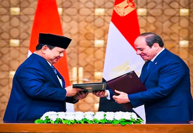 Indonesia dan Mesir Sepakati Kemitraan Strategis, Prabowo-El Sisi Tandatangani Pernyataan Bersama di Kairo