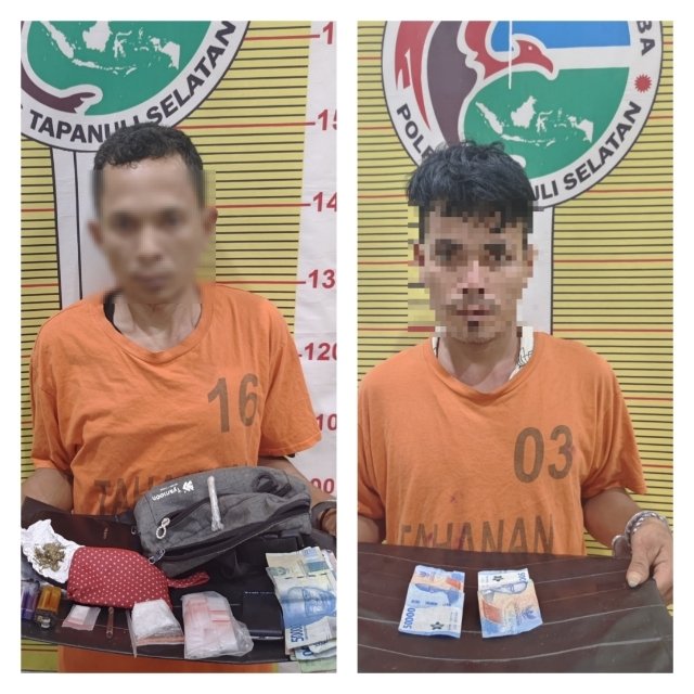 Asyik Duduk di Gubuk, Dua Pria Diduga Edarkan Sabu dan Ganja di Bekuk Polisi