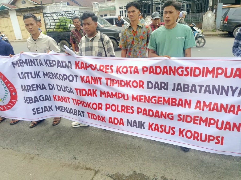 Dinilai Lemot Tangani Kasus, Mahasiswa Sidimpuan Aksi Demo: Copot Kanit Tipikor