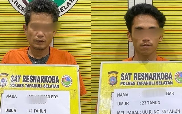 Aksi Mencekam di Pasar Gunung Tua! Dua Pemuda Tercyduk Bawa Sabu