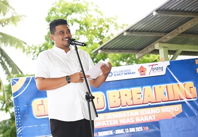 Pembangunan Jembatan Idano Noyo Dimulai, Bobby Nasution Targetkan Rampung Desember 2025