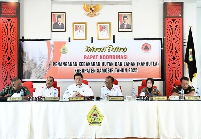 Pemkab Samosir Gelar Rakor Penanganan Karhutla Bersama Forkopimda dan Lintas Sektoral