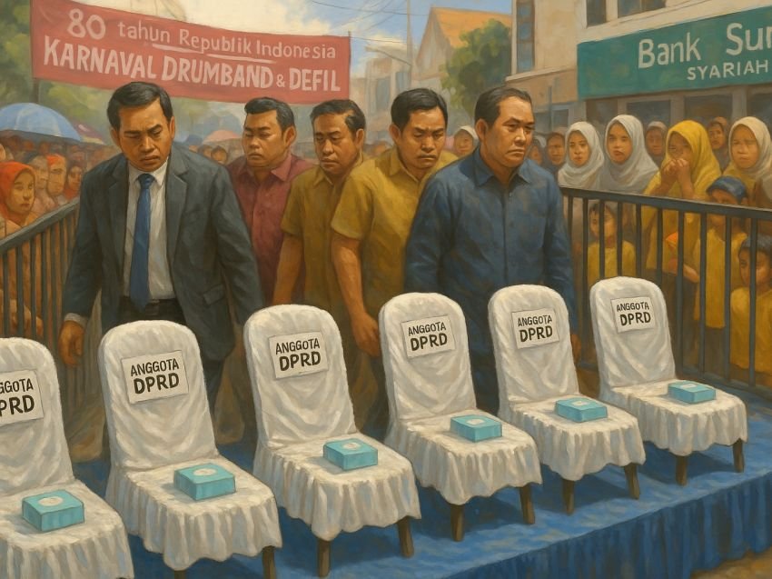 DPRD Sidimpuan Ngambek Tinggalkan Panggung Kehormatan HUT ke-80 RI, Kursi Plastik Jadi Biang Kerok