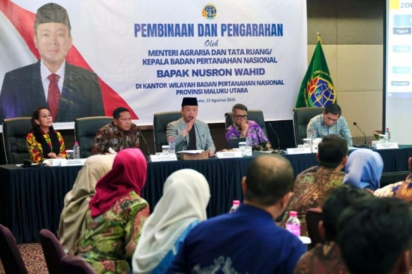 Menteri ATR/BPN Nusron Wahid Tekankan Kepastian dan Harapan bagi Jajaran BPN Maluku Utara