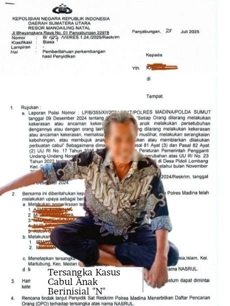 Dua Anak Yatim & Balita 4 Tahun Jadi Korban Dugaan Pencabulan di Madina, Pelaku Belum Ditangkap