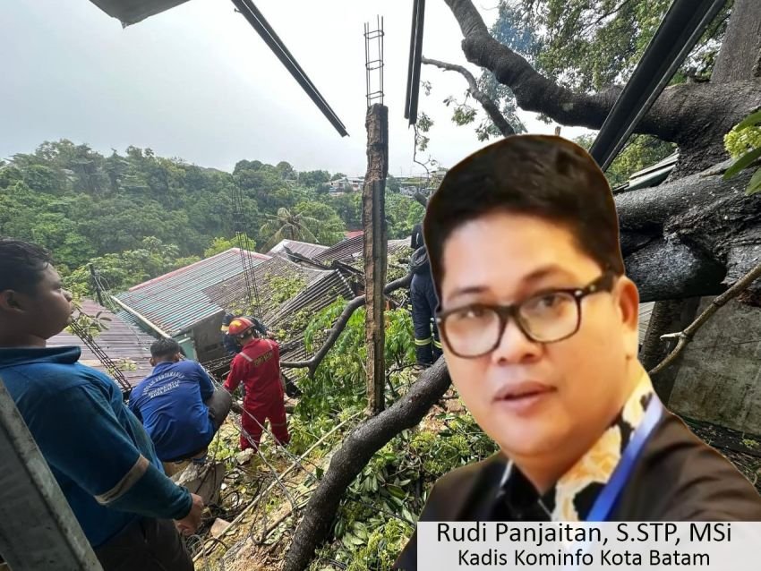 Hujan Deras dan Angin Kencang Beberapa Pohon Tumbang, Rudi Panjaitan Imbau Warga Batam Waspada