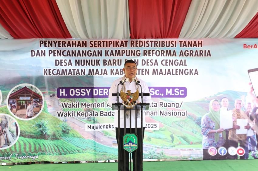 Cerita Sukses Reforma Agraria, Wamen Ossy Tekankan Peran Kepala Daerah di GTRA