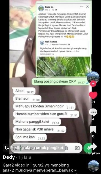 Viral Bocah SD Seberangi Sungai di Paluta, Guru Penolong Diancam Gagal P3K