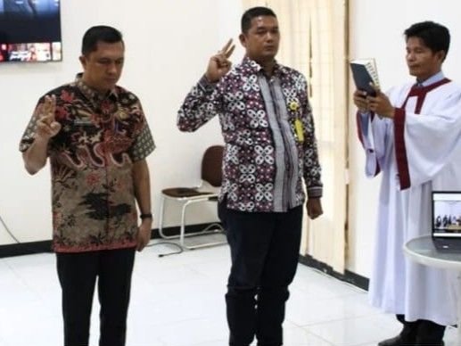 Tegakkan Integritas, Kantor Pertanahan P.Sidimpuan Resmi Lantik Satgas PTSL 2025