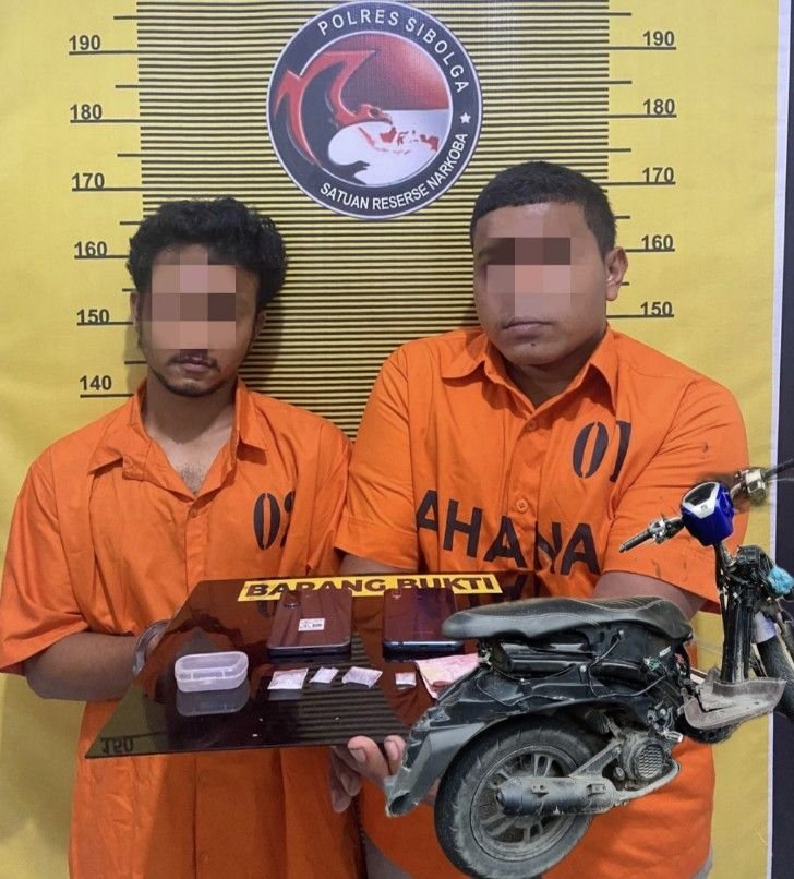 Berkat Laporan Warga, Dua Pengedar Sabu Diciduk Satresnarkoba Sibolga