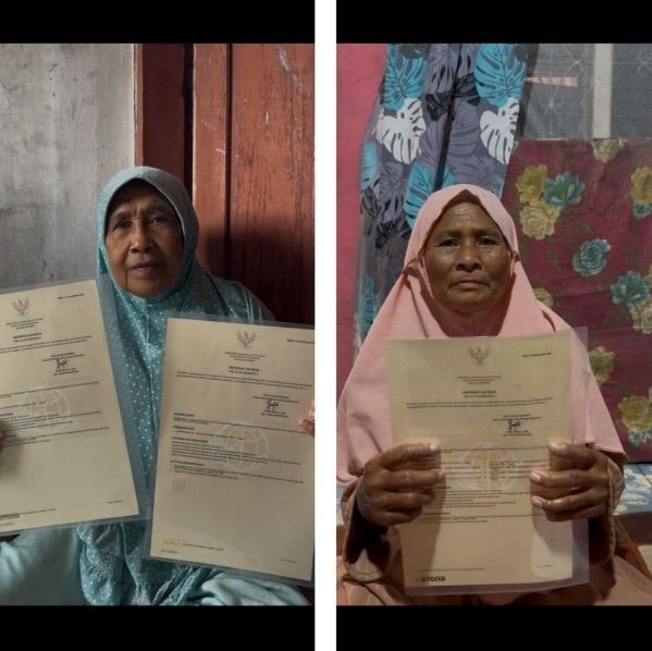 Kantor Pertanahan Padangsidimpuan Antar Sertifikat Langsung ke Rumah Lansia