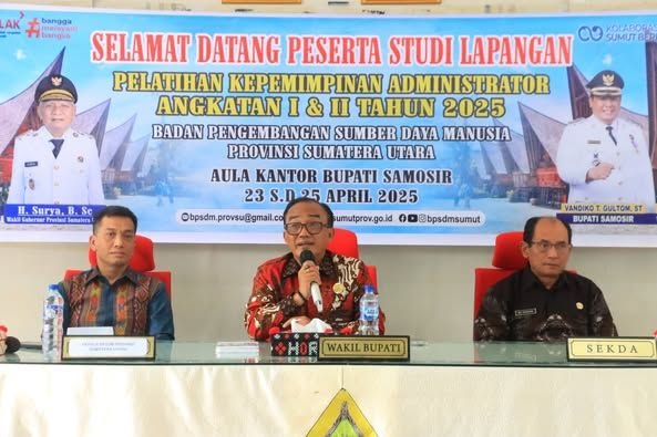 Samosir Jadi Lokus Studi Lapangan Pelatihan Kepemimpinan Administrator BPSDM Sumut 2025