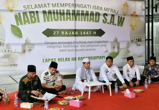 Lapas Kelas IIA Bagansiapiapi Peringati Isra Mi&rsquo;raj, Perkuat Iman dan Pembinaan Warga Binaan